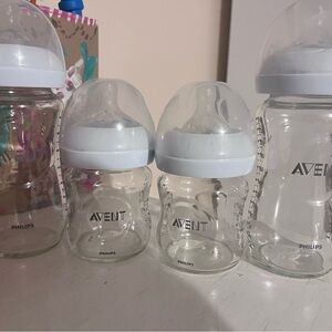 Bundle baby bottles set with matching covers and baby bib!! High value set!!